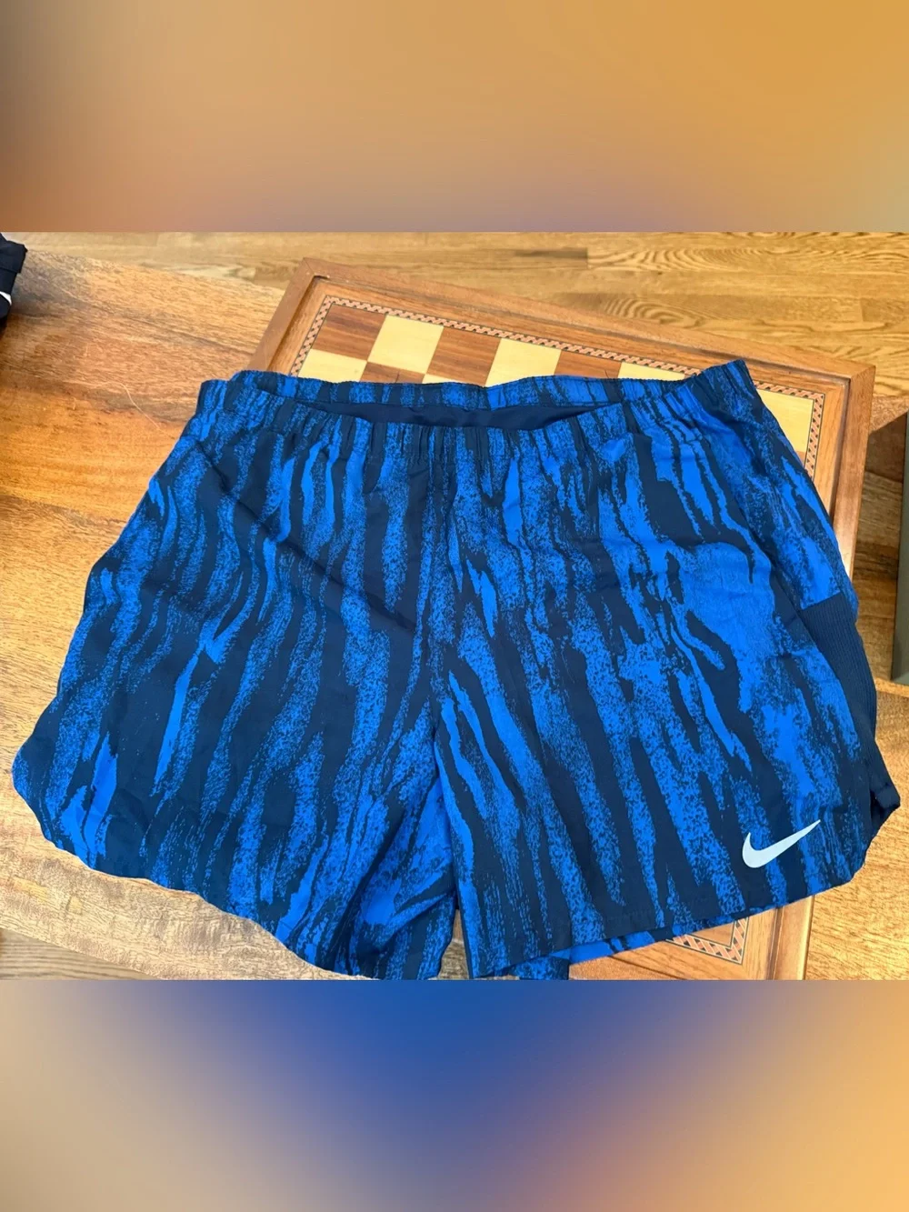 Nike dri-fit Blue and Navy Patterned Athletic Shorts